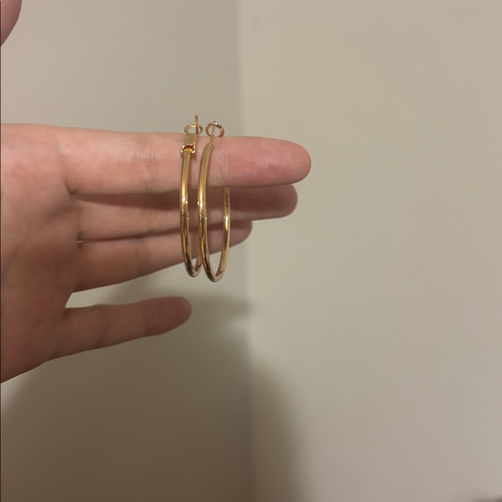 Elegant Gold Colour Hoop Earrings